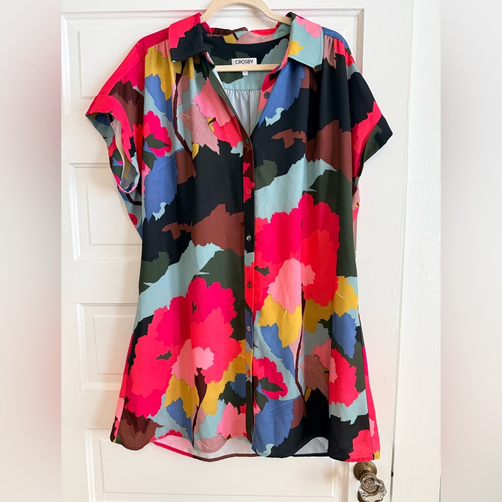CROSBY Abstract Shirt Dress